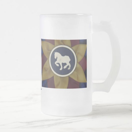 Rosette-Tasse Mattglas Bierglas (Rechts)