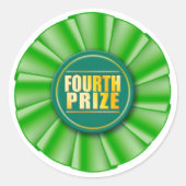 Rosette, vierter Preis Runder Aufkleber (Vorderseite)