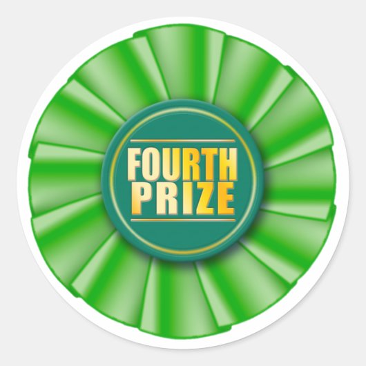 Rosette, vierter Preis Runder Aufkleber (Vorderseite)