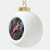 Rosettenlöffel oder Schneeflockenschmuck Keramik Kugel-Ornament (Rechts)