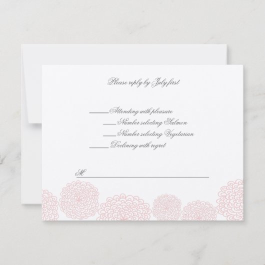 Rosettes Cream Hebrew Jüdische Hochzeit RSVP (Vorderseite)