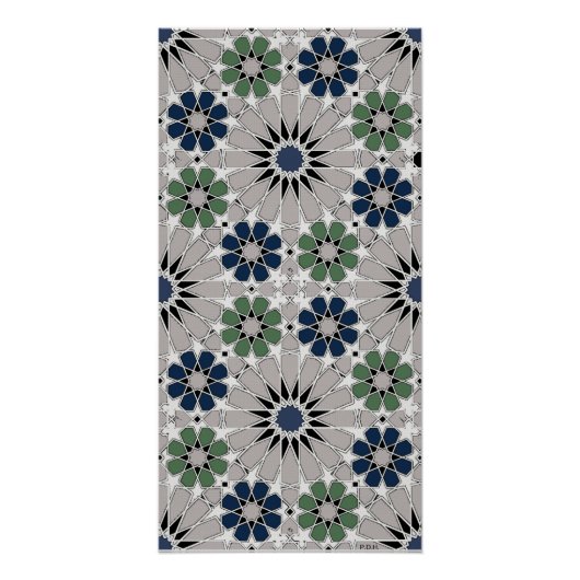 Rosettes marokkanischen Stil 4, 16 und 8 Poster (Vorderseite)