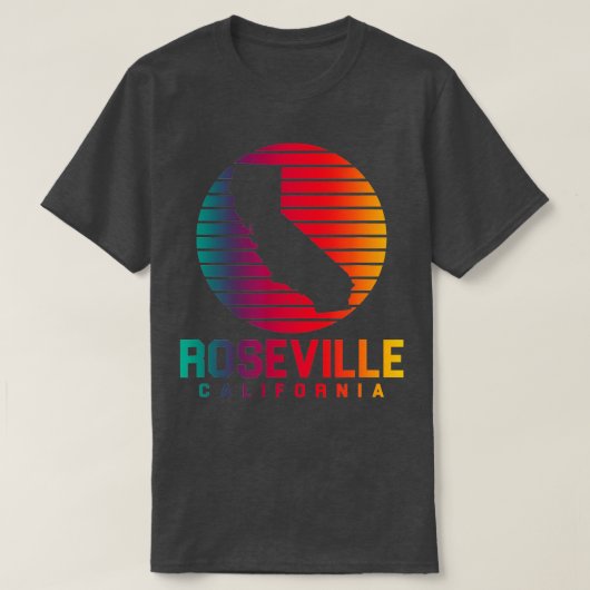Roseville California CA Souvenirs T-Shirt (Design vorne)