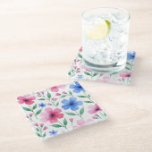 Rosewater Bloom Delight Glasuntersetzer (Schrägansicht)