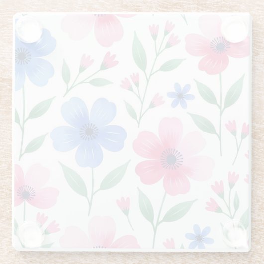 Rosewater Bloom Delight Glasuntersetzer (Rückseite)