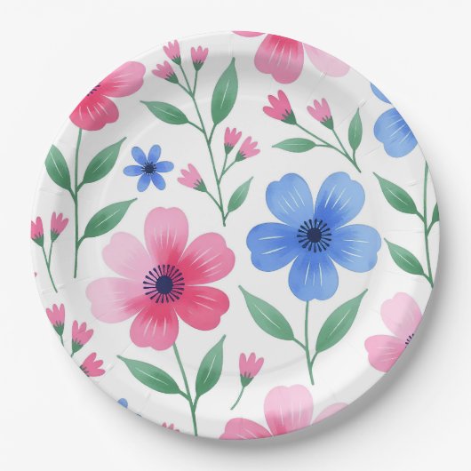 Rosewater Bloom Delight Pappteller (Vorderseite)