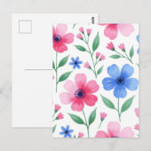 Rosewater Bloom Delight Postkarte (Vorne/Hinten)