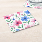  Rosewater Bloom Delight Rechteckiger Pappuntersetzer (angewinkelt)