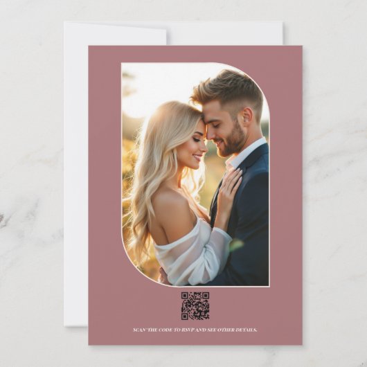 Rosewater Floral Modern Spring Wedding Einladung (Rückseite)