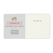 Rosewater Small Business Shipping Label (Vorne)