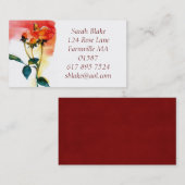 Rosewatercolor-Geschäfts-Karte Visitenkarte (Vorne/Hinten)