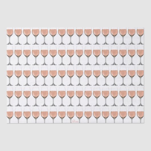 Roséwein-Glas-Seidenpapier Seidenpapier (Vorderseite)