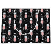 Roséwein-Muster Große Geschenktüte (Vorderseite)