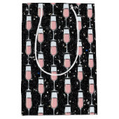 Roséwein-Muster Mittlere Geschenktüte (Vorderseite)