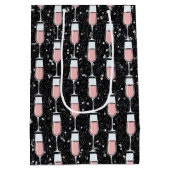 Roséwein-Muster Mittlere Geschenktüte (Rückseite)