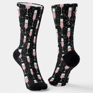 Roséwein-Muster Socken