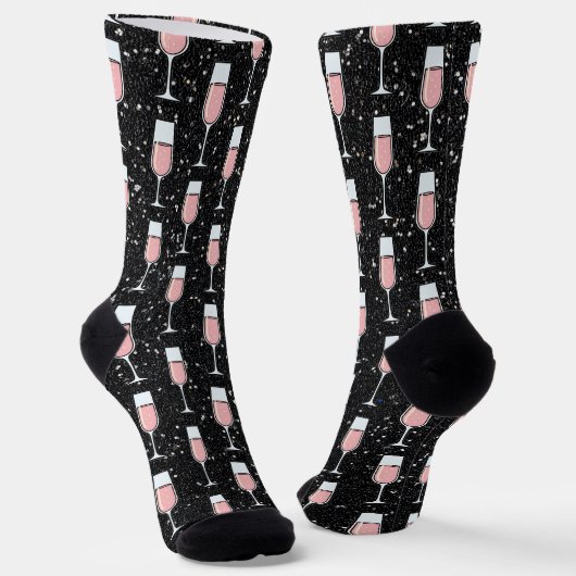 Roséwein-Muster Socken (Gewinkelt)
