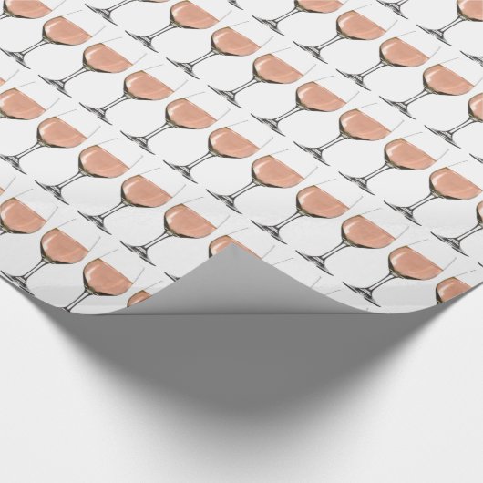 Roséweinglas-Geschenkverpackung Geschenkpapier (Ecke)