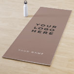 Rosewood Brown Business Logo Name Instagram Yogamatte<br><div class="desc">Benutzerdefiniertes Logo unisex rosewood braun Name Company Promotional Yoga Mat mit einer einfachen und modernen Vorlage mit Ihrem Geschäftslogo,  Foto oder Bild und Ihrem Namen,  Ihrer Instradadresse oder jedem personalisierten Text. Geben Sie Ihren Namen,  Ihre Website oder Ihre soziale Netzwerkadresse ein.</div>