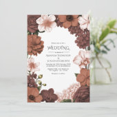 Rosewood Clay, Toffee Blush & Sandstone Pink Einladung (Stehend Vorderseite)