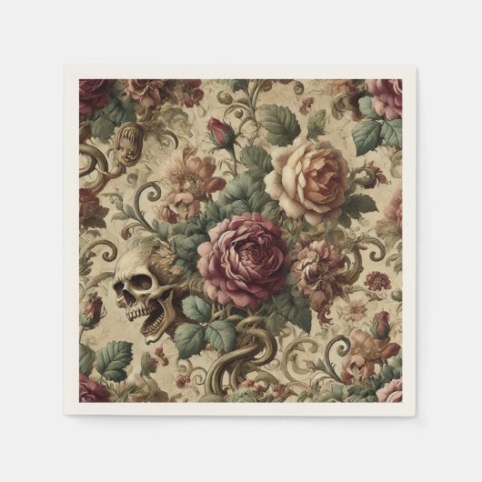 Rosewood Crematory - Gothic Floral Pillow Serviette (Vorderseite)