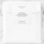 Rosewood & Crème de Menthe Matte Candle Label Quadratischer Aufkleber (Tasche)