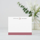 Rosewood Cute Cat Nursery Stationery Note Card Einladung (Stehend Vorderseite)