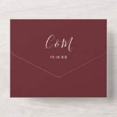 Rosewood Pink Elegant Signature Script Hochzeit All In One Einladung (Rückseite)