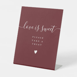 Rosewood Pink Liebe ist süß Nehmen Sie eine Lecker Sockelschild