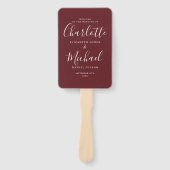 Rosewood Pink Signature Script Wedding Programm Fächer (Vorderseite)