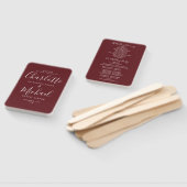 Rosewood Pink Signature Script Wedding Programm Fächer (Non-assembled)