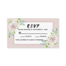 Rosewood Soft Mauve Floral Watercolor Rose Hochzei