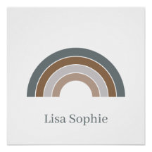 Rosewood und Lavendel Rainbow Kinderzimmer Poster