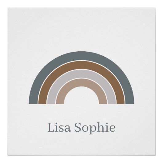 Rosewood und Lavendel Rainbow Kinderzimmer Poster (Vorderseite)