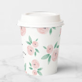 Rosey Baby in Bloom Baby Showeinladung Pappbecher (Links)