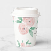 Rosey Baby in Bloom Baby Showeinladung Pappbecher (Rechts)