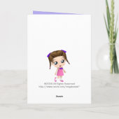 Rosey Cheek Anime Fairy Birthday Card Karte (Rückseite)