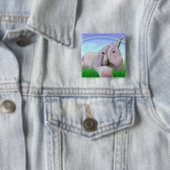Rosey das Einhorn Button (Beispiel)