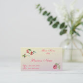 Rosey Hummer Vintag Business Card Visitenkarte (Stehend Vorderseite)
