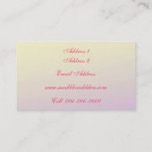 Rosey Hummer Vintag Business Card Visitenkarte (Rückseite)