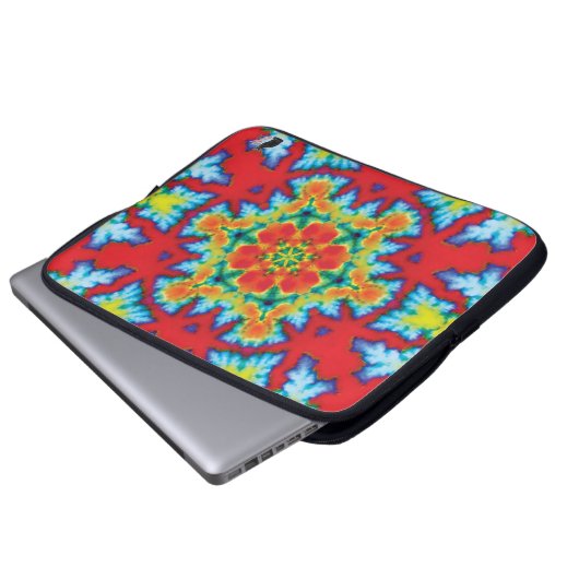 Rosey Kaleidoskop Laptop-Sieb Laptopschutzhülle (Vorne Knopf)