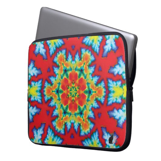 Rosey Kaleidoskop Laptop-Sieb Laptopschutzhülle (Vorderseite Links)