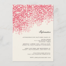 Rosey Light Duwer Wedding Information Card Begleitkarte