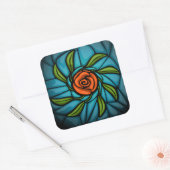 Rosey Mosaic Square Sticker (Umschlag)