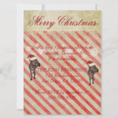 Rosezebras-Feiertags-Einladung Einladung (Rückseite)