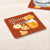 Rosh Hashana Äpfel und Honey Rechteckiger Pappuntersetzer (angewinkelt)