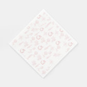 Rosh Hashana Apple Pink Toile Disposable Napkin Serviette (Ecke)