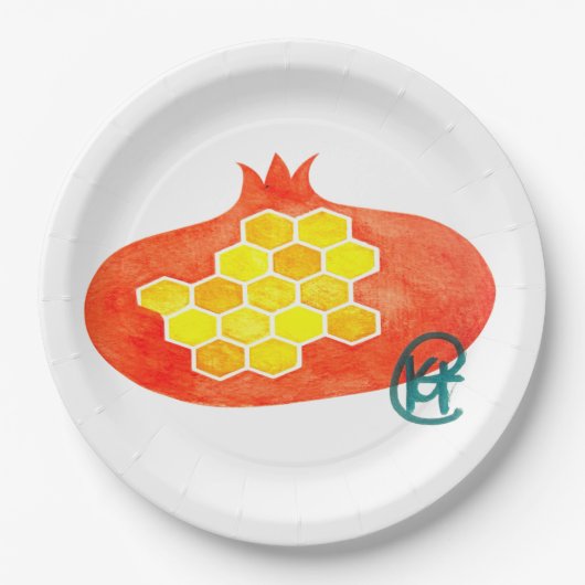Rosh Hashana Art Pappteller (Vorderseite)
