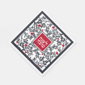 Rosh Hashana Bird, Trees & Pomegranates Holiday C Serviette (Ecke)