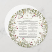 Rosh Hashana Floral Inspiriert Sinamin Cards Einladung (Vorne/Hinten)